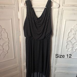 Navy Blue Polka Dot Dress